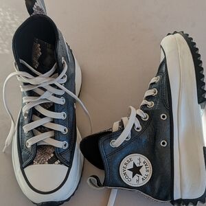 Converse Black and White High-Top Sneakers
